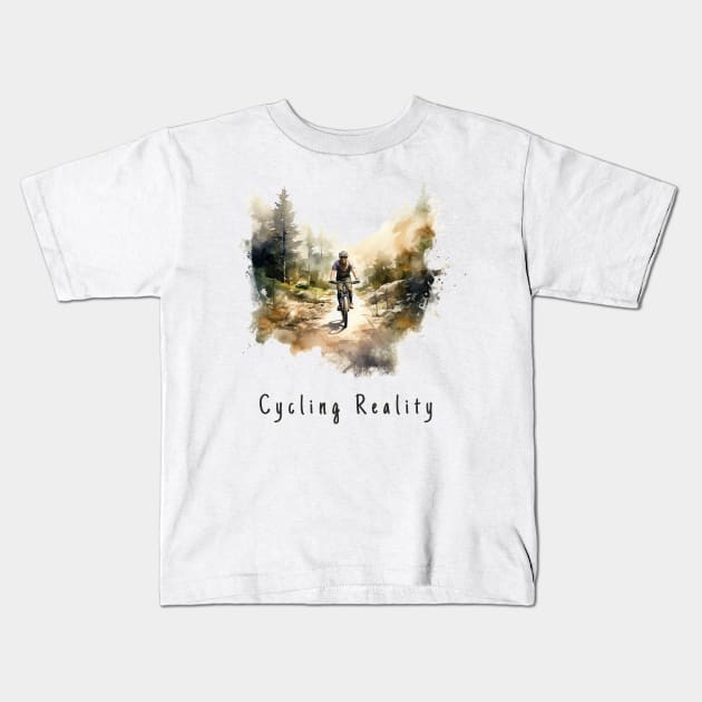 Cycling Reality Kids T-Shirt by DorothyPaw